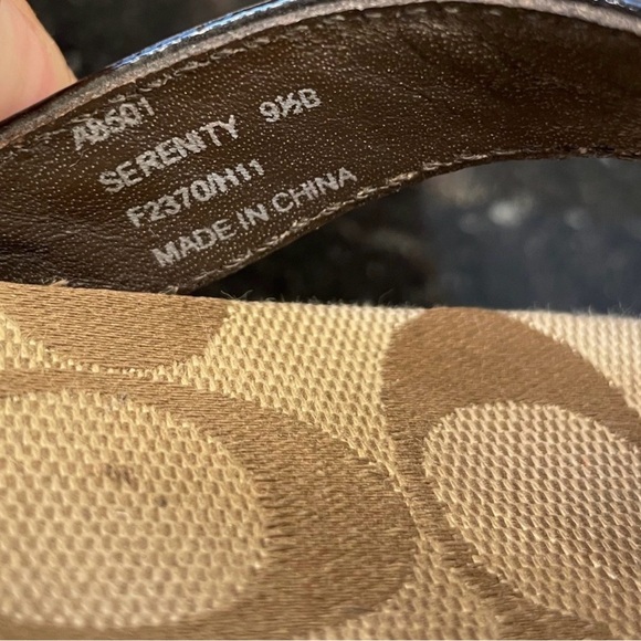 Coach Brown Floral Women's Sandals - Picture 3 of 3